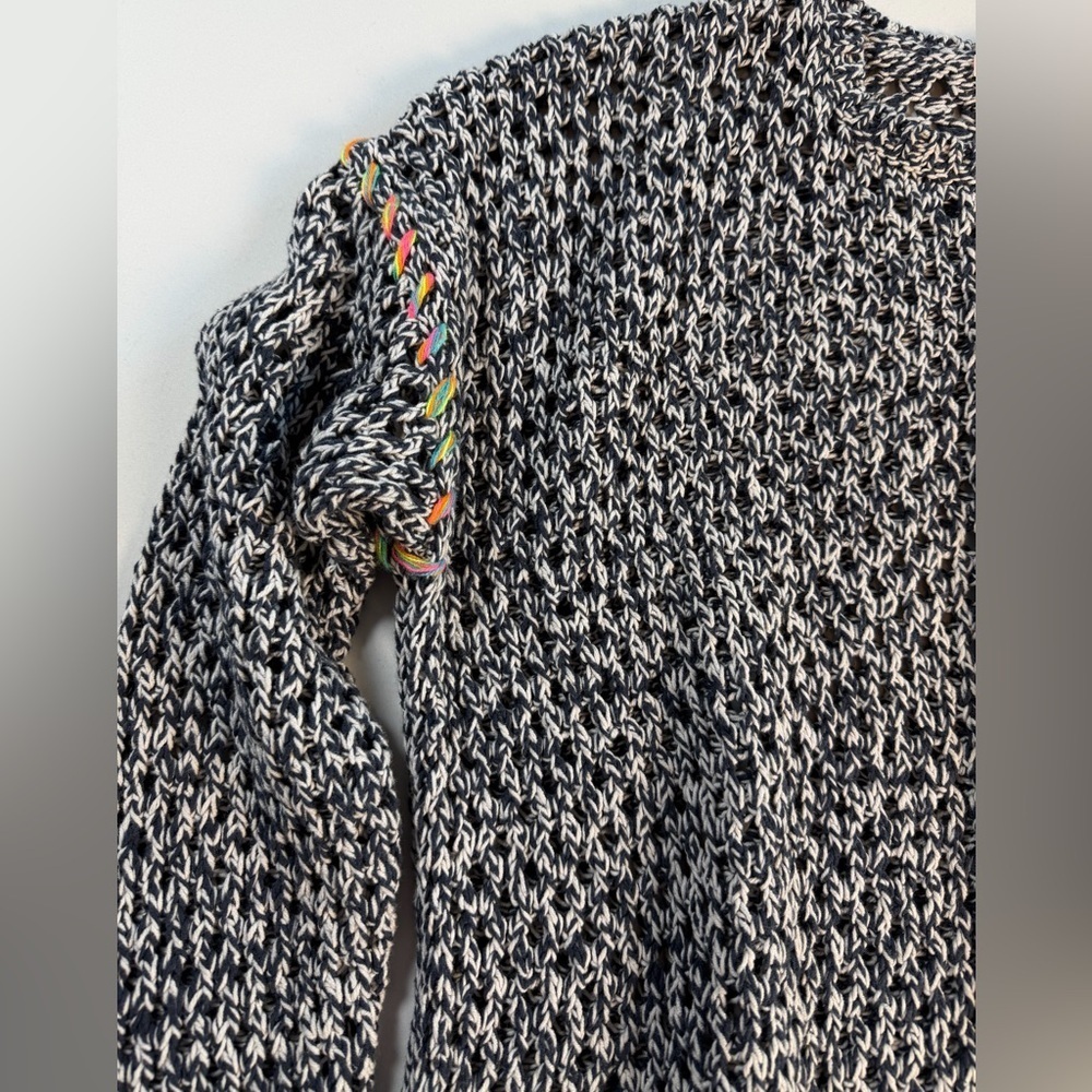 Lisa Todd Open Knit Twister Sweater Large